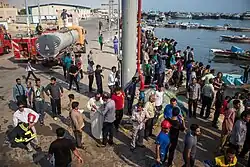 Fire at Kangan Port Multipurpose Pier, causing 13 Kangan barges to burn