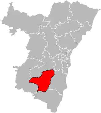 Situation of the canton of Obernai in the department of Bas-Rhin