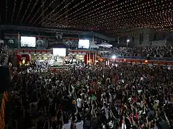 Novena Mass for the Feast of Santo Niño celebrated at the Pilgrim Center in front of the Basilica