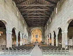 View of the nave of the basilica