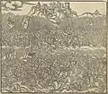Battle of Grunwald. Engraving by Marcin Bielski, 1564
