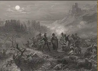 An illustration of the battle