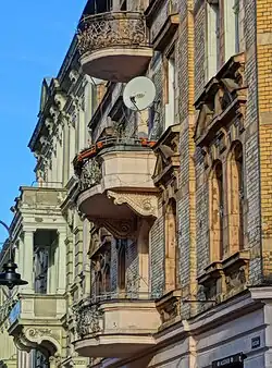 balconies on Dworcowa street