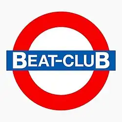 Logo for the 1960s and 1970s West German Music TV Programme Beat-Club, with a style similar to the logo of London Underground.