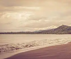 View of a part of Tanauan's beach, looking towards the south.
