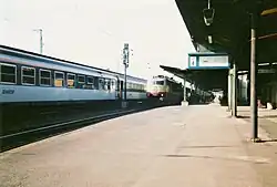 Platforms of Bebra station in the early 1990s