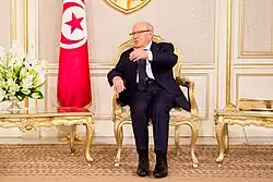 Essebsi at the "Republic Hall"