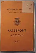Belgian passport, circa 1940