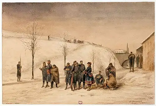 Soldats et cantinière aux fortifications, 1871, Musée Carnavalet