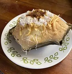 "Bibingka" with a complete set of toppings