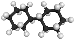3D ball-and-stick structure of bicyclohexyl