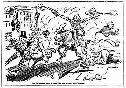 'How the cableman makes us think Billy goes to the Peace Conference' (published in Smith's Weekly, 1 March 1919; featuring a representation of Billy Hughes, Australian prime minister from October 1915 to February 1923).