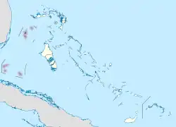 The Bahamas with Bimini highlighted on the west side