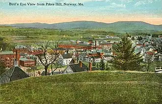 Bird's-eye view from Pikes Hill c. 1912