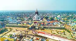Bird's Eye view of one of the four Char Dhams, The Jagannath Temple at Puri, Odisha built using the Kalinga Architecture