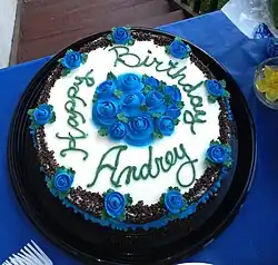 Birthday cakes may be elaborately decorated.