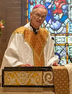 Bishop Gregory Kelly preaching at the Cathedral of the Immaculate Conception in Tyler.