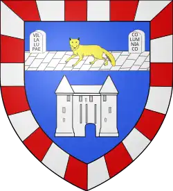 The coat of arms of the Commune of Villeloin-Coulangé, Centre-Val de Loire, France