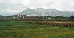 The village of Blinisht with the Shita mountain in the background