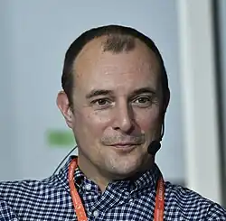Johan Hilton at the Göteborg Book Fair in 2024.
