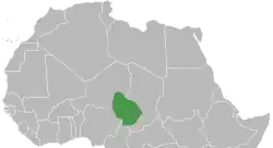 The extent of the Bornu Empire, c. 1750