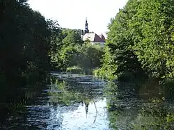 Brda river in Koronowo