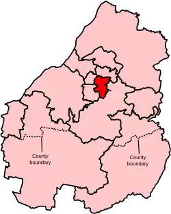 Map showing the location of the Bristol East constituency in Avon under the boundaries created by the 2023 boundary review and first used at the 2024 general election.