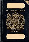 A Barbadian passport as issued for Citizens of the United Kingdom and Colonies in the 1960s.