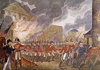 British action against Madison in 1814.