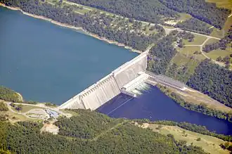 Bull Shoals Dam of Arkansas-Missouri border