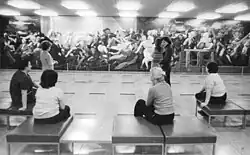 University foyer, 13 metres (43 feet) wide mural by Werner Tübke: Working class and intelligentsia