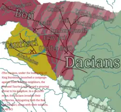 Dacian conquest of Boii and Taurisci