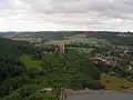 View of the castle from Rudelsburg