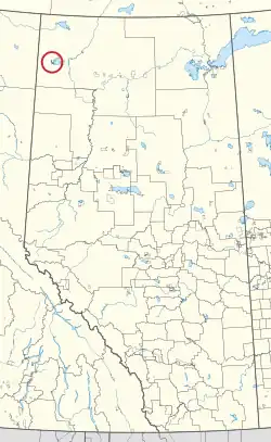 Location in Alberta