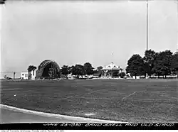 View of bandshell under construction in 1936