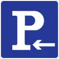 Parking place on left
