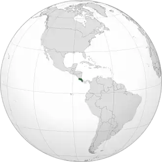 Location of Costa Rica