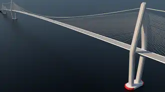 Cable-stayed suspension bridge design proposed for the Francis Scott Key Bridge replacement