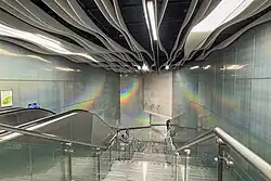 Exit D "Rainbow Wall" refraction panel design