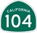 State Route 104 marker