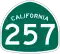 State Route 257 marker