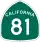 State Route 81 marker