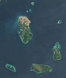 Caluya islands satellite image captured by Sentinel-2 in 2016
