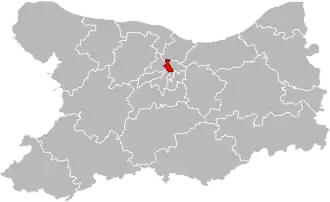 Situation of the canton of Caen-3 in the department of Calvados