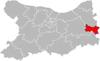 Situation of the canton of Lisieux in the department of Calvados