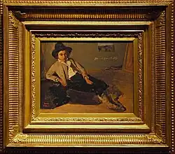 Jeune italien assis by Jean-Baptiste-Camille Corot, circa 1825