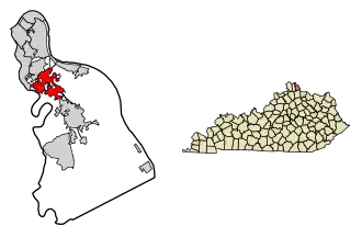 Location of Cold Spring in Campbell County, Kentucky.