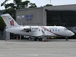 Rainbow Jet Bombardier Challenger 604 in 2004