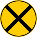Railway crossing ahead (1968-1975)