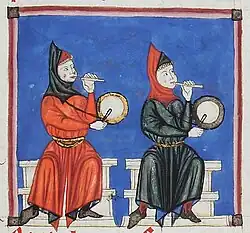 13th century, Crown of Castile. Plate from the Cantigas de Santa Maria.